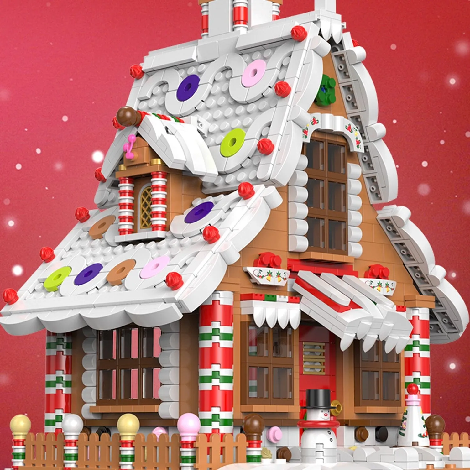 Christmas Village Rotating Mechanics Building Blocks set