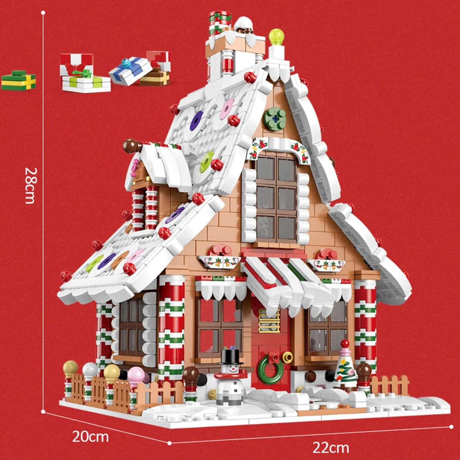 Christmas Village Rotating Mechanics Building Blocks set