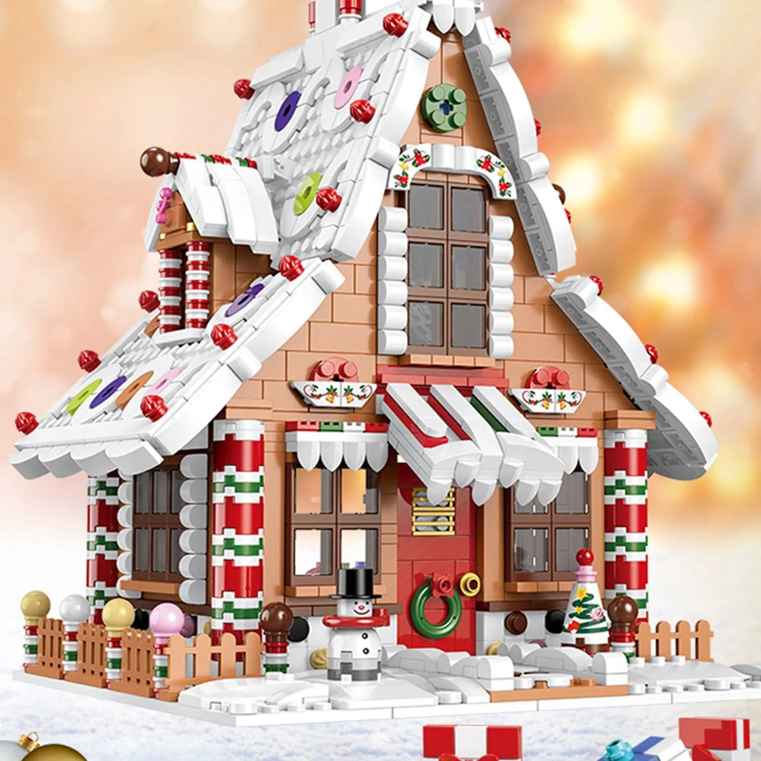 Christmas Village Rotating Mechanics Building Blocks set