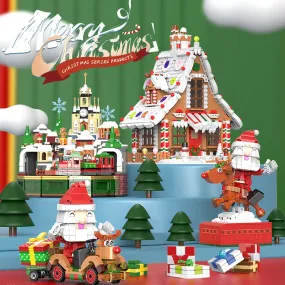 Christmas Village Rotating Mechanics Building Blocks set