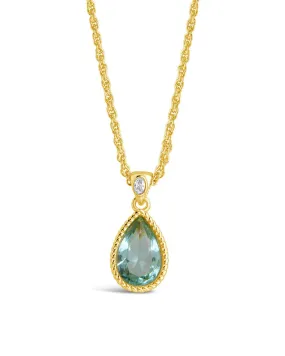 Ciana CZ Teardrop Pendant Necklace