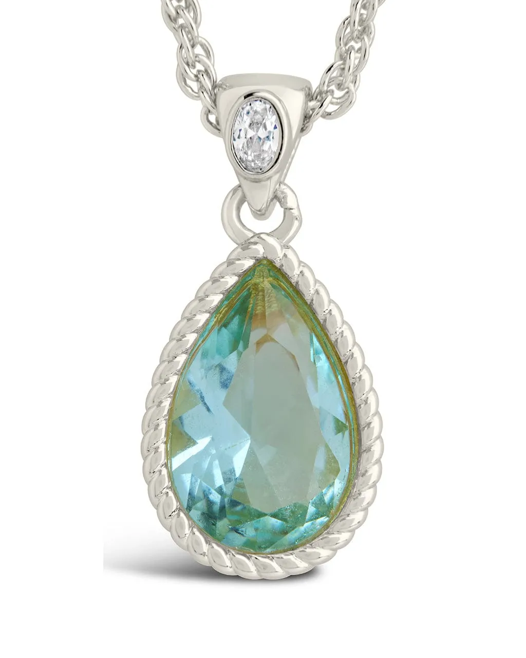 Ciana CZ Teardrop Pendant Necklace