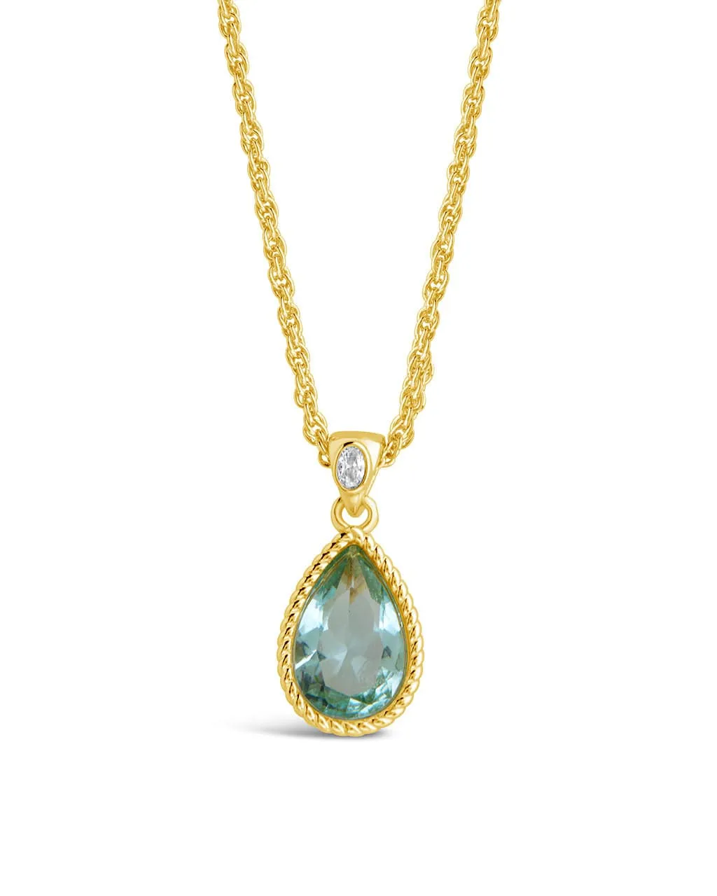 Ciana CZ Teardrop Pendant Necklace