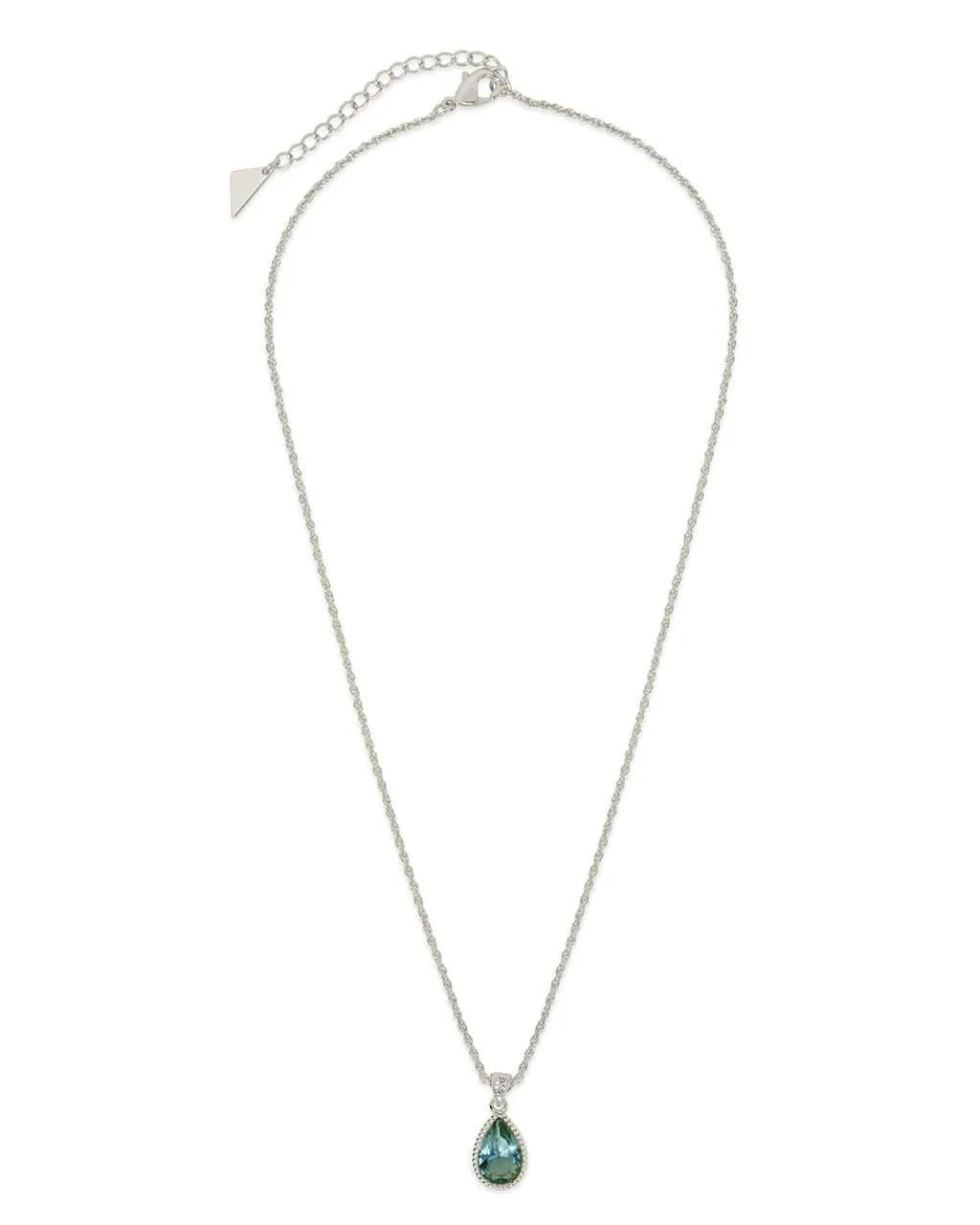 Ciana CZ Teardrop Pendant Necklace