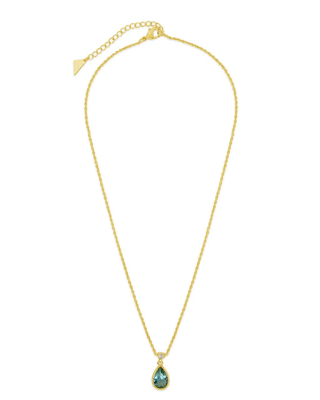 Ciana CZ Teardrop Pendant Necklace