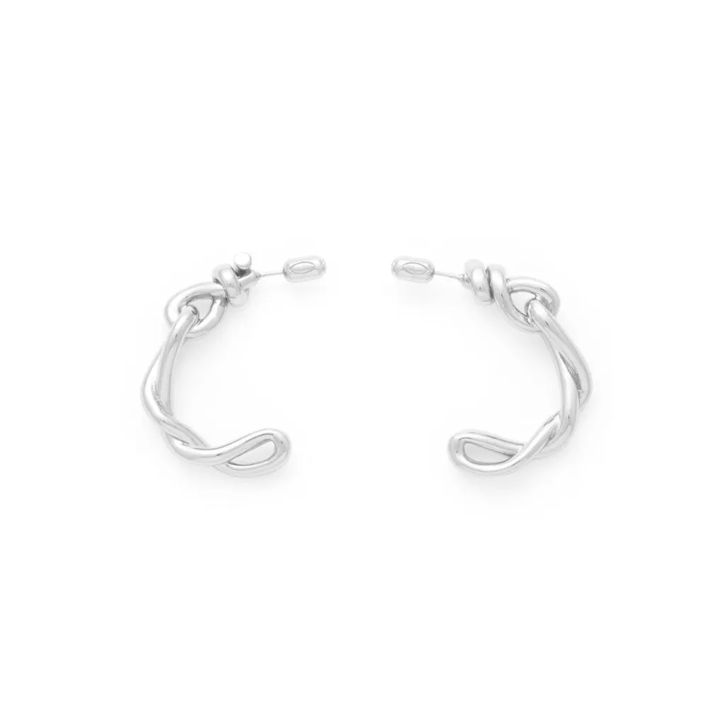 Copy of Egyptian Knot Hoops - Silver-Plated