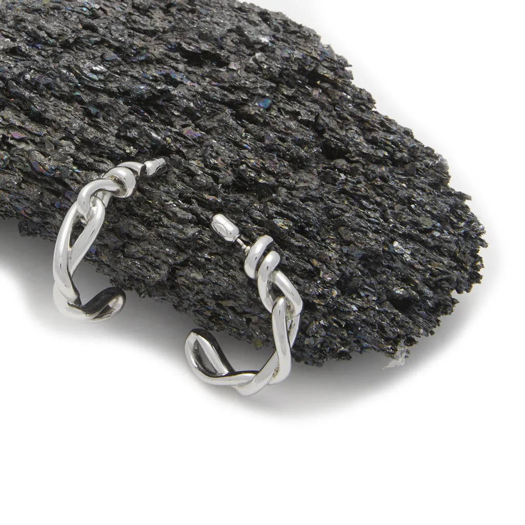 Copy of Egyptian Knot Hoops - Silver-Plated