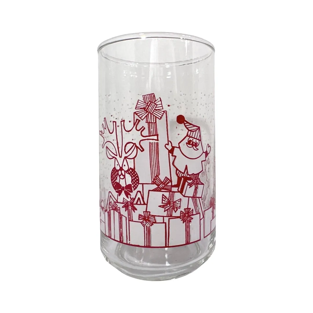 Crisa Mid-Century Santa and Presents 12 Piece Glass Set