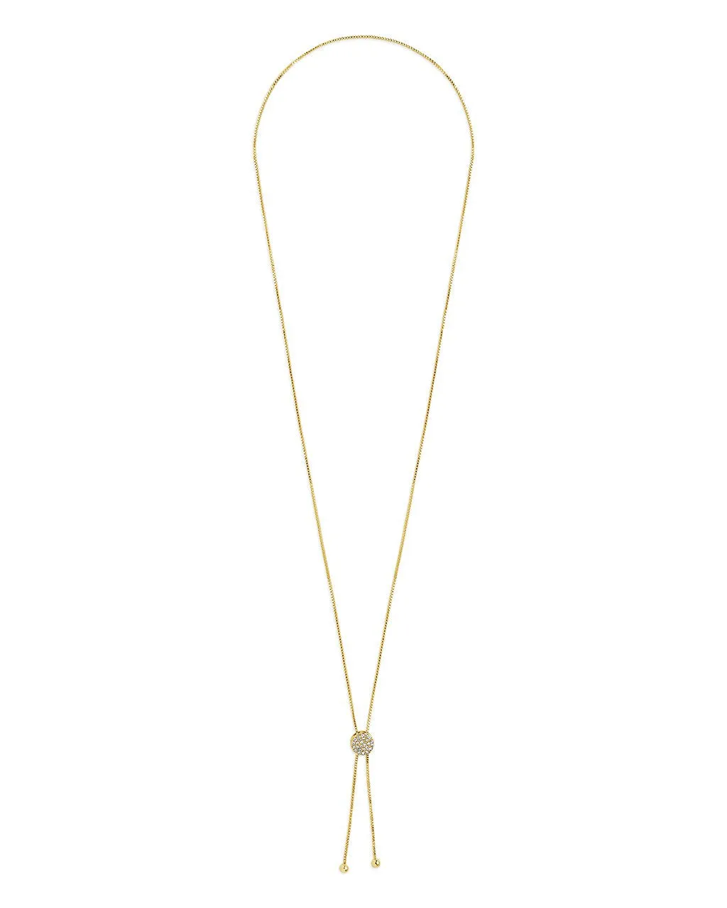 CZ Slider Bolo Necklace