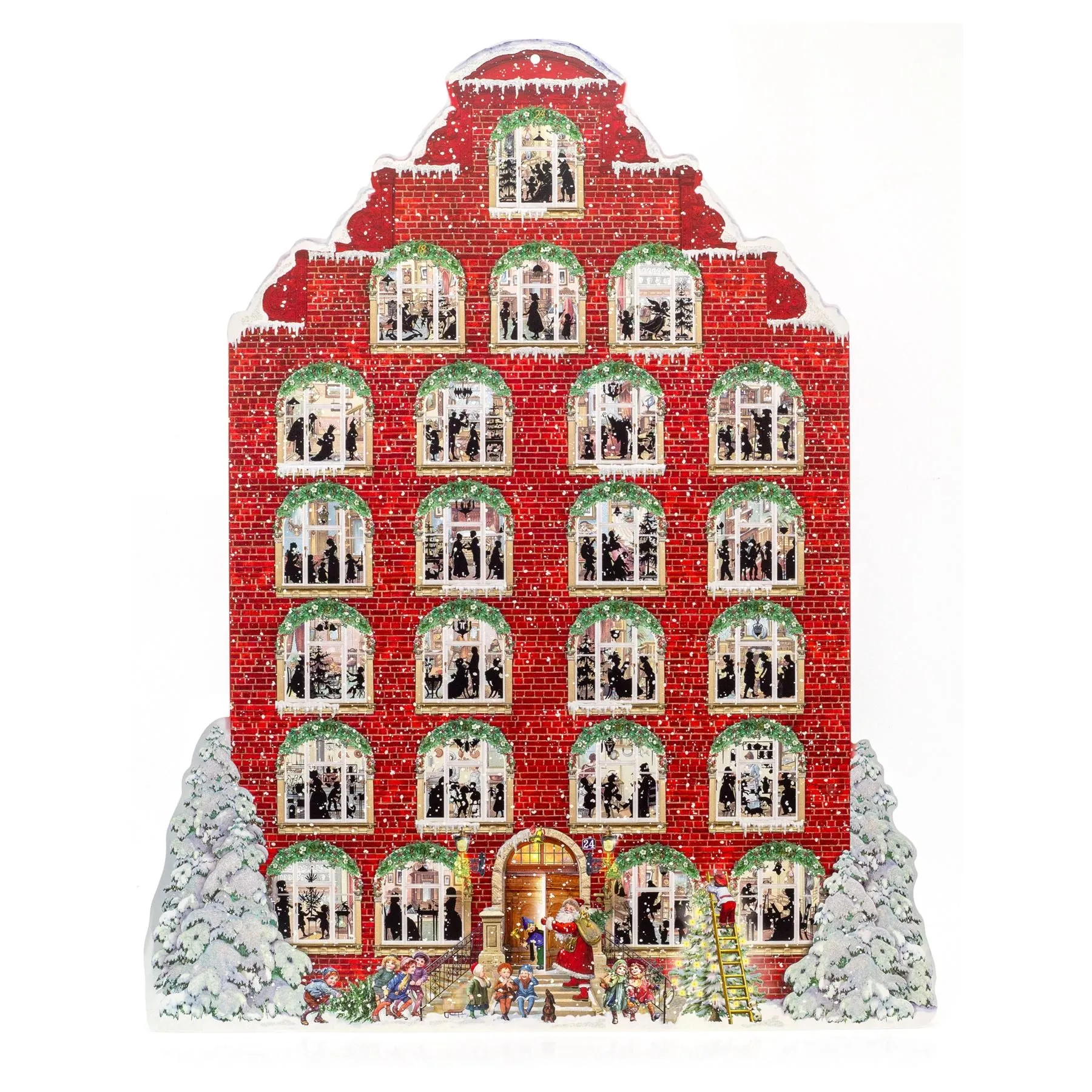 Deluxe Red Christmas House with 24 Pop-Up Scenes Extra Large 3D Advent Calendar