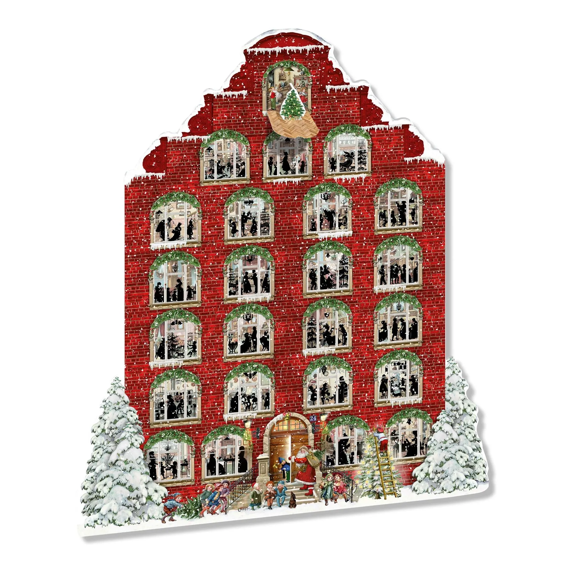 Deluxe Red Christmas House with 24 Pop-Up Scenes Extra Large 3D Advent Calendar