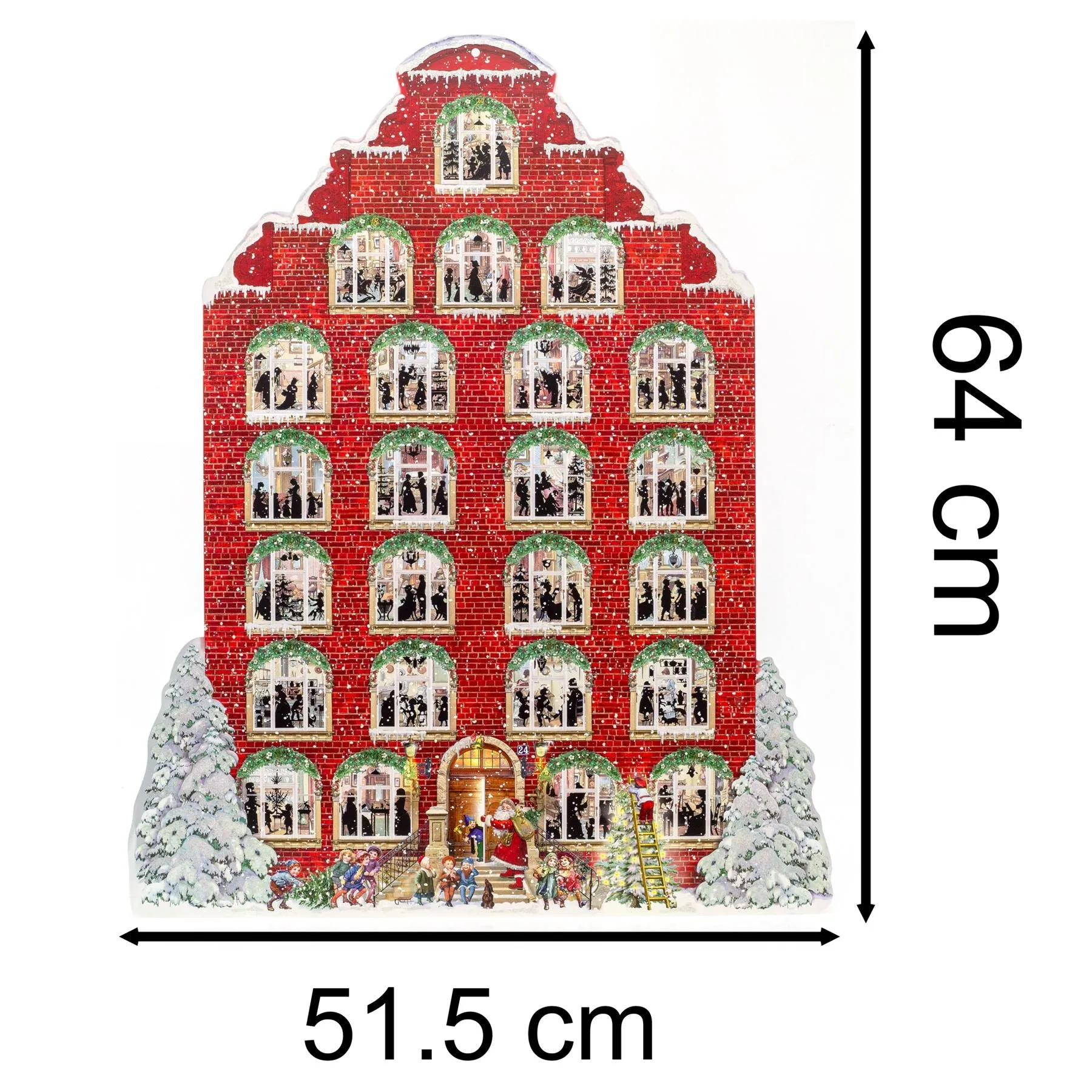 Deluxe Red Christmas House with 24 Pop-Up Scenes Extra Large 3D Advent Calendar