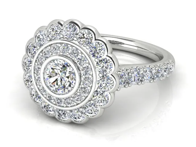 Diamond Cluster Engagement Ring