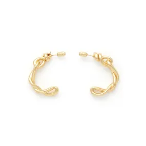 Egyptian Knot Hoops - 18kt Gold-Plated