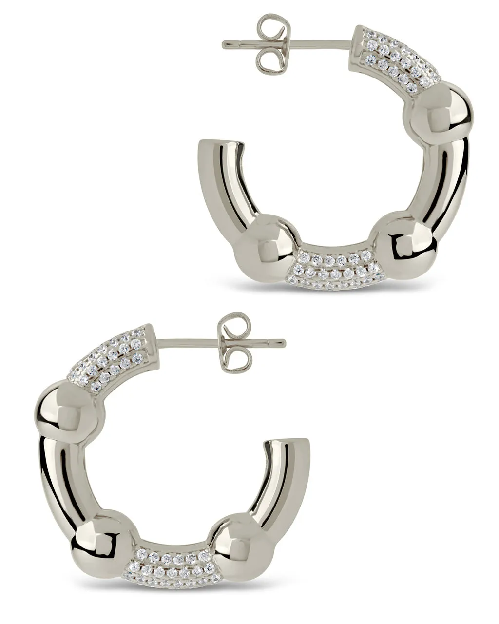 Emilee CZ Hoop Earrings