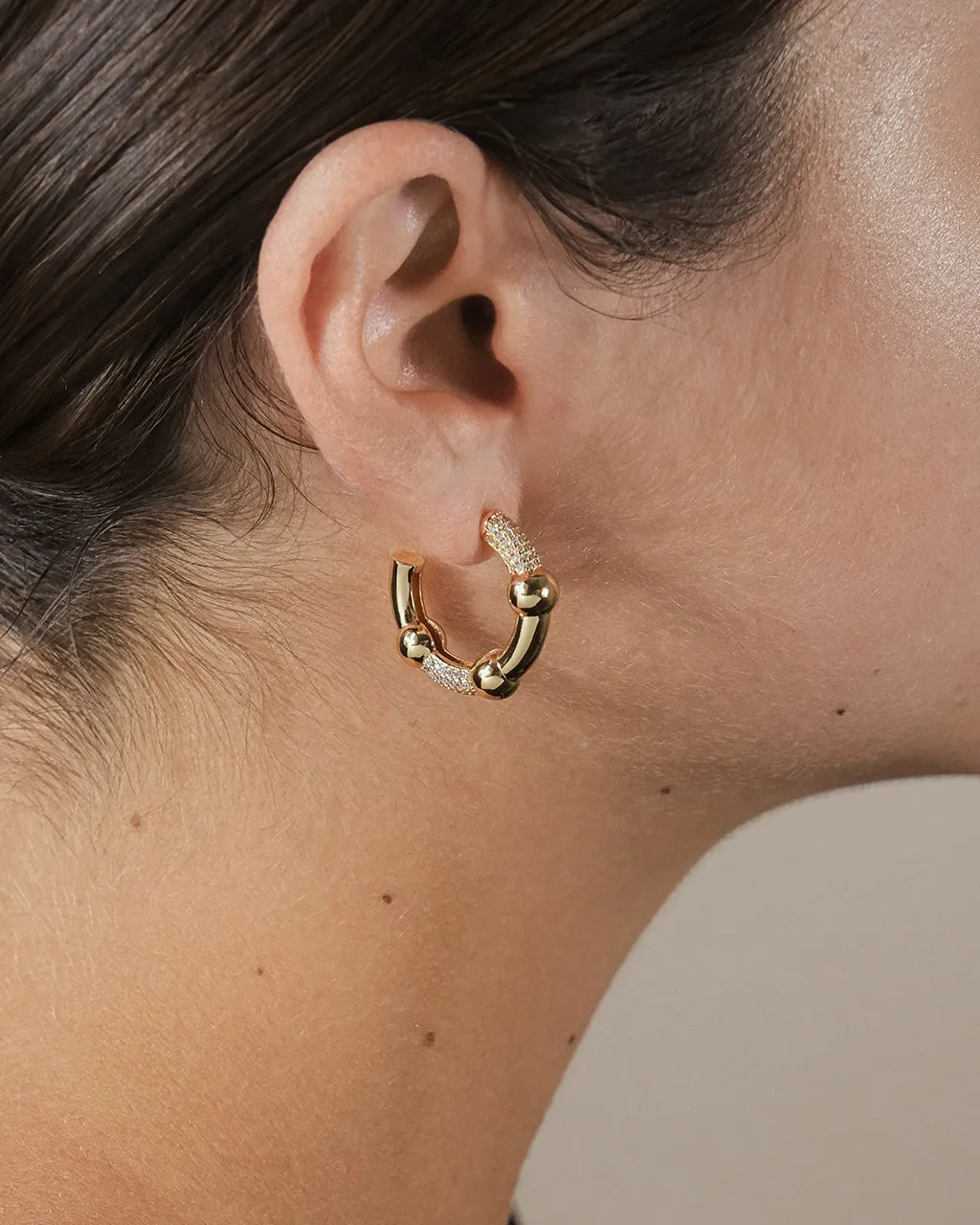 Emilee CZ Hoop Earrings