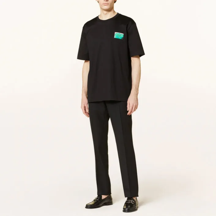 FE - Men 'Black' Fendi Label badge Oversized T-Shirt FE795