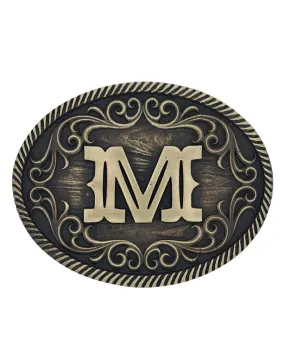 Filigree Initial "M" Belt Buckle