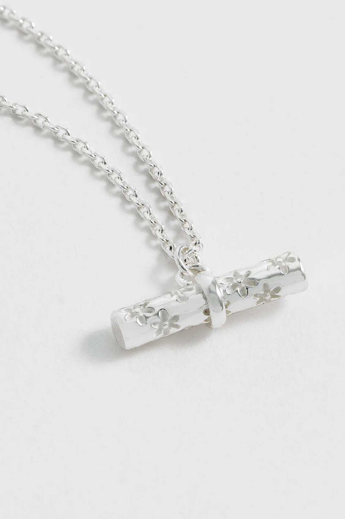 Floral T-Bar Necklace