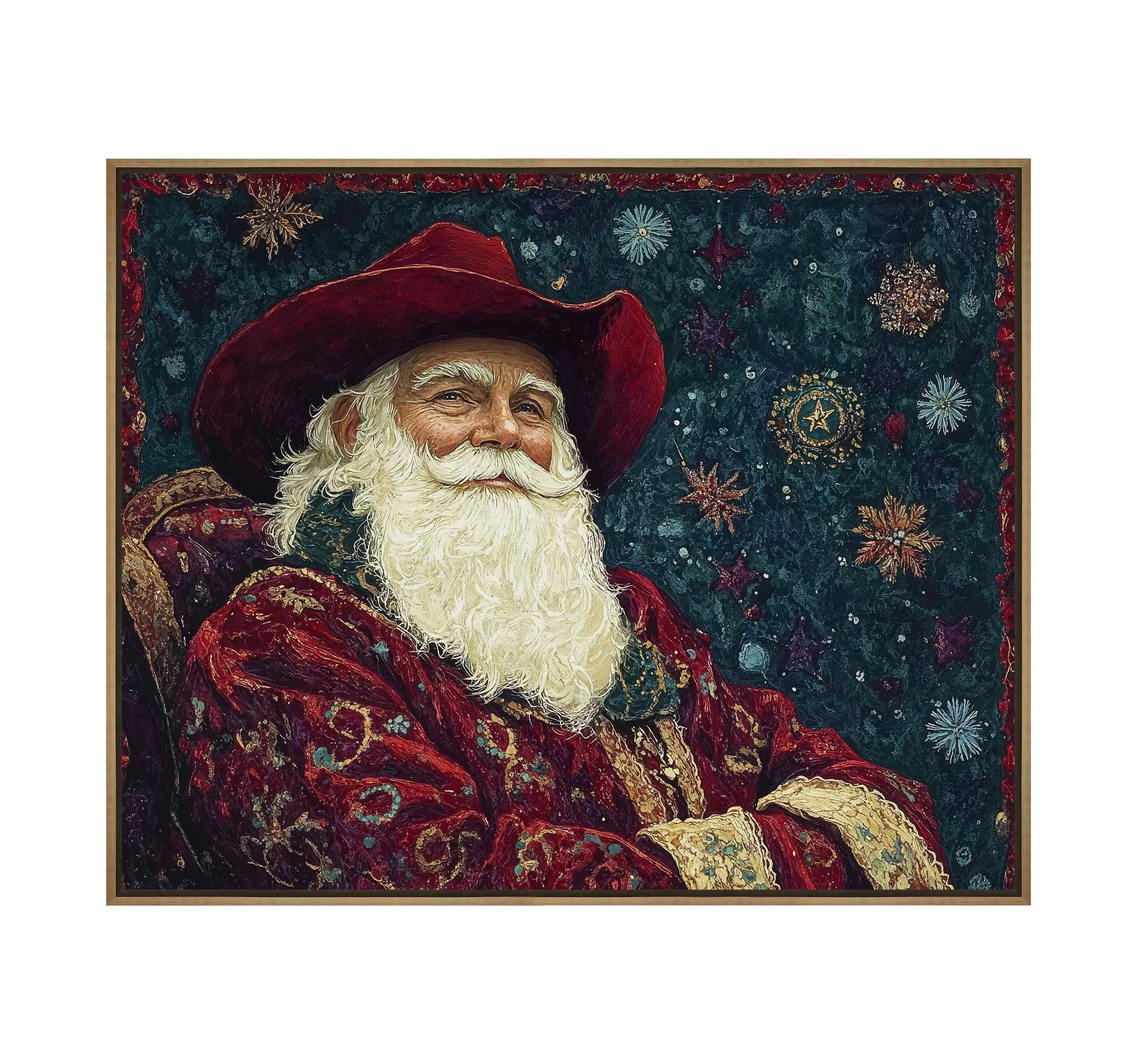 Frontier Father Christmas - Gallery Wrapped Canvas