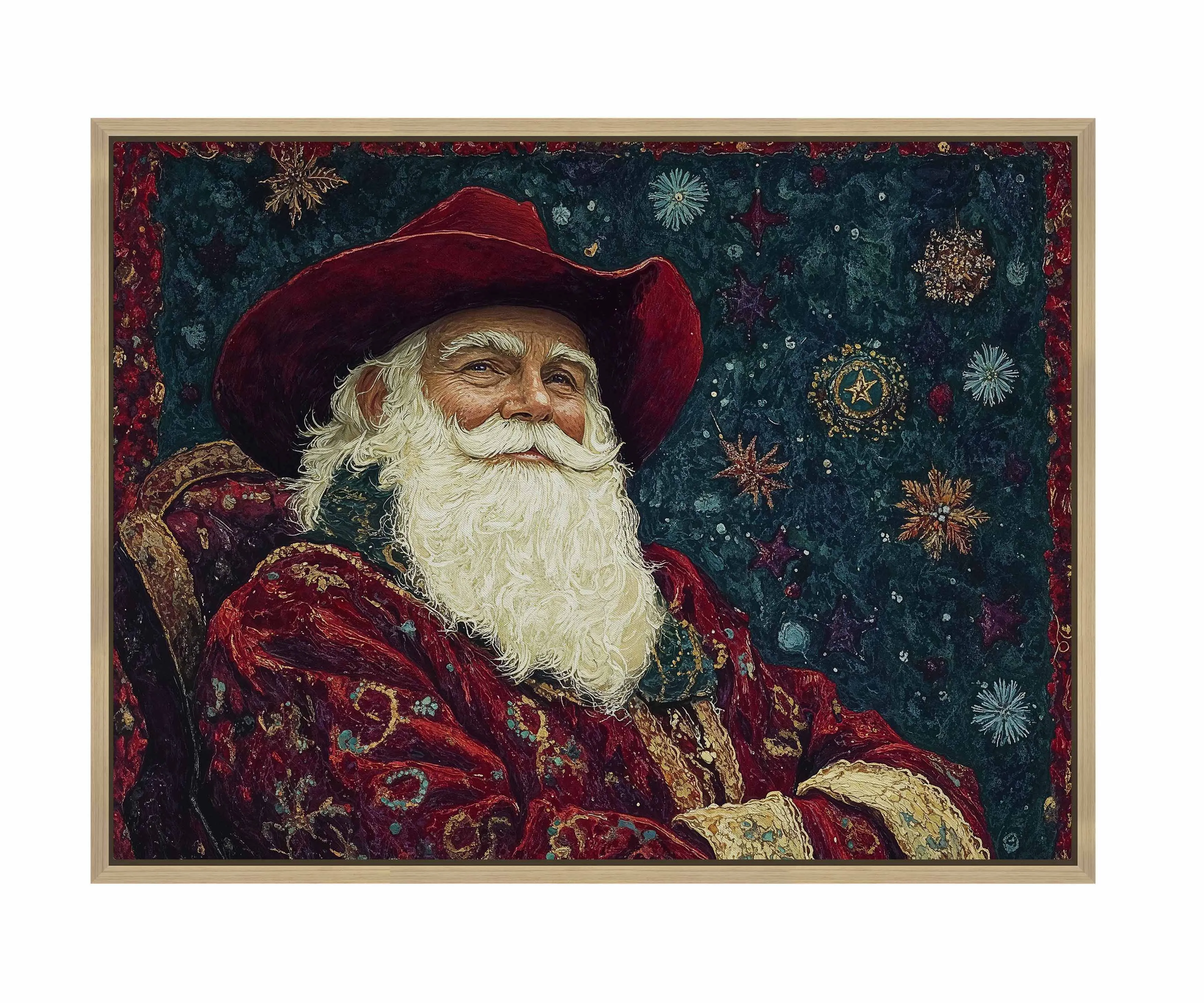 Frontier Father Christmas - Gallery Wrapped Canvas