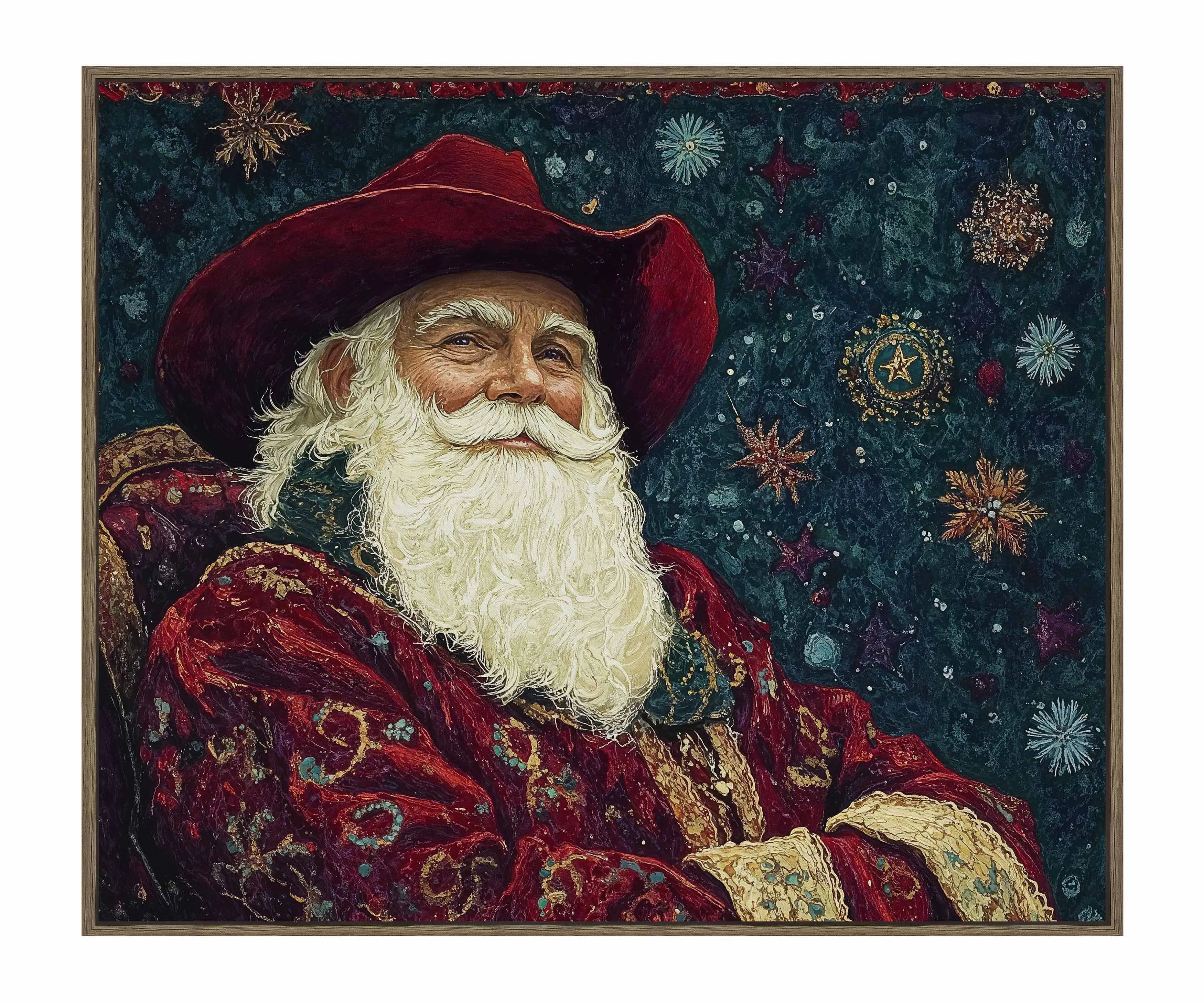 Frontier Father Christmas - Gallery Wrapped Canvas