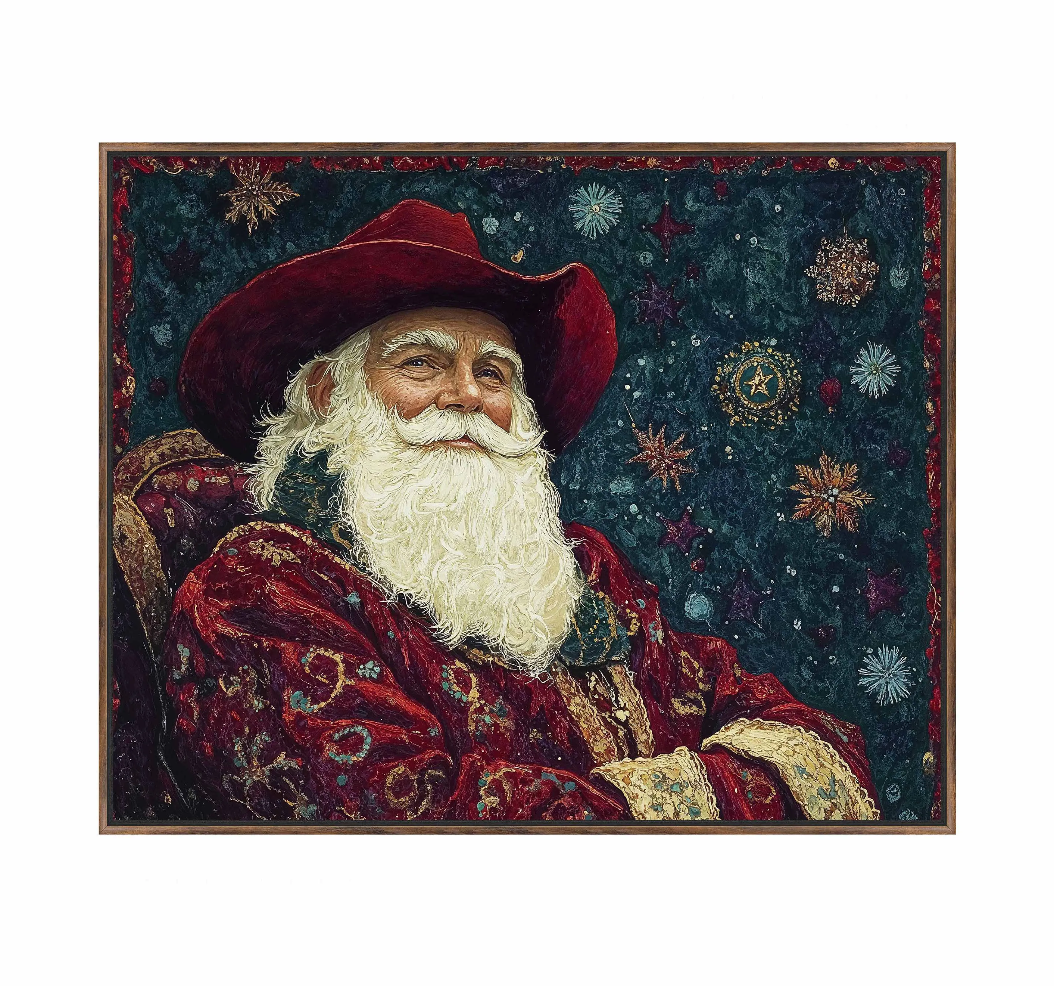 Frontier Father Christmas - Gallery Wrapped Canvas