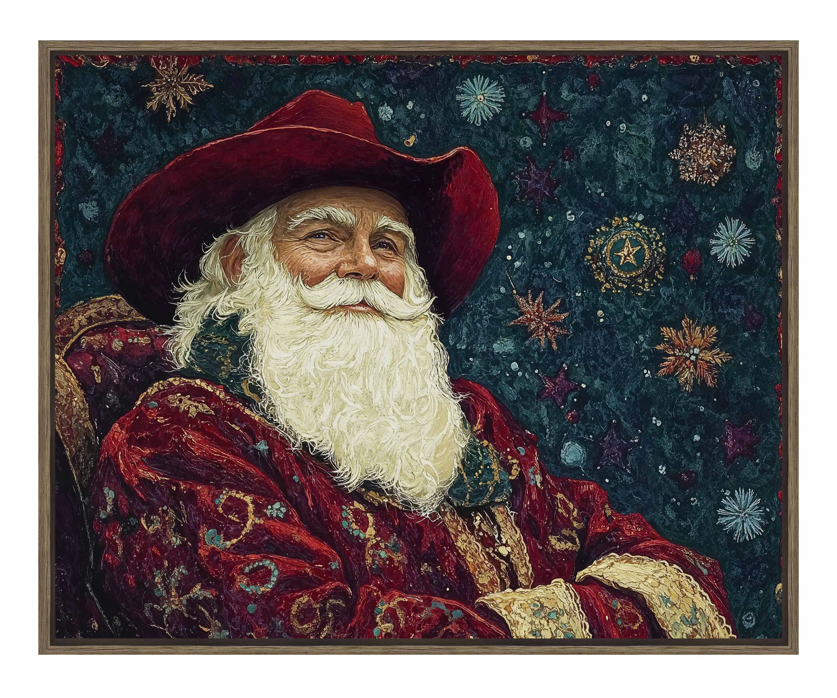 Frontier Father Christmas - Gallery Wrapped Canvas