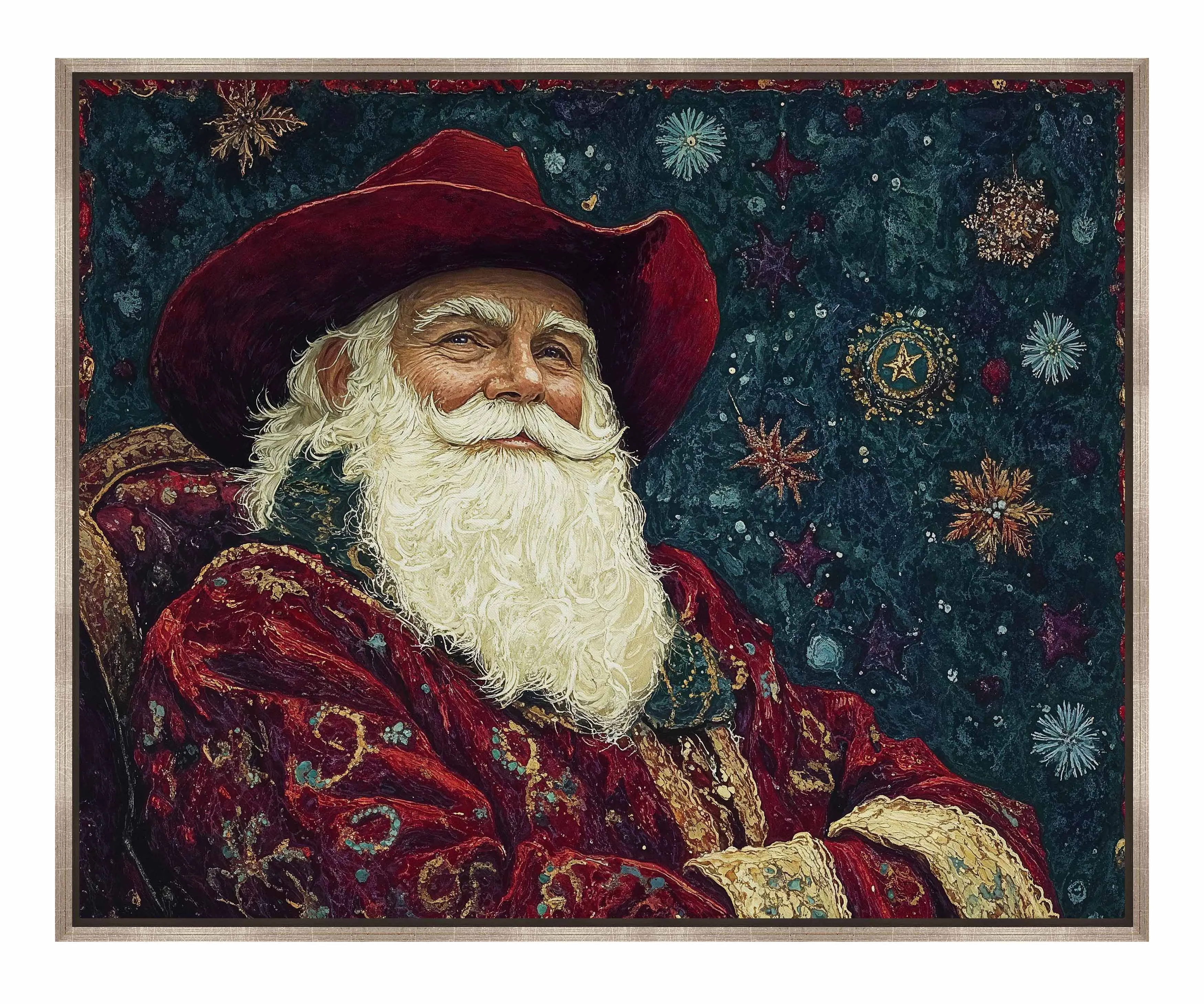 Frontier Father Christmas - Gallery Wrapped Canvas