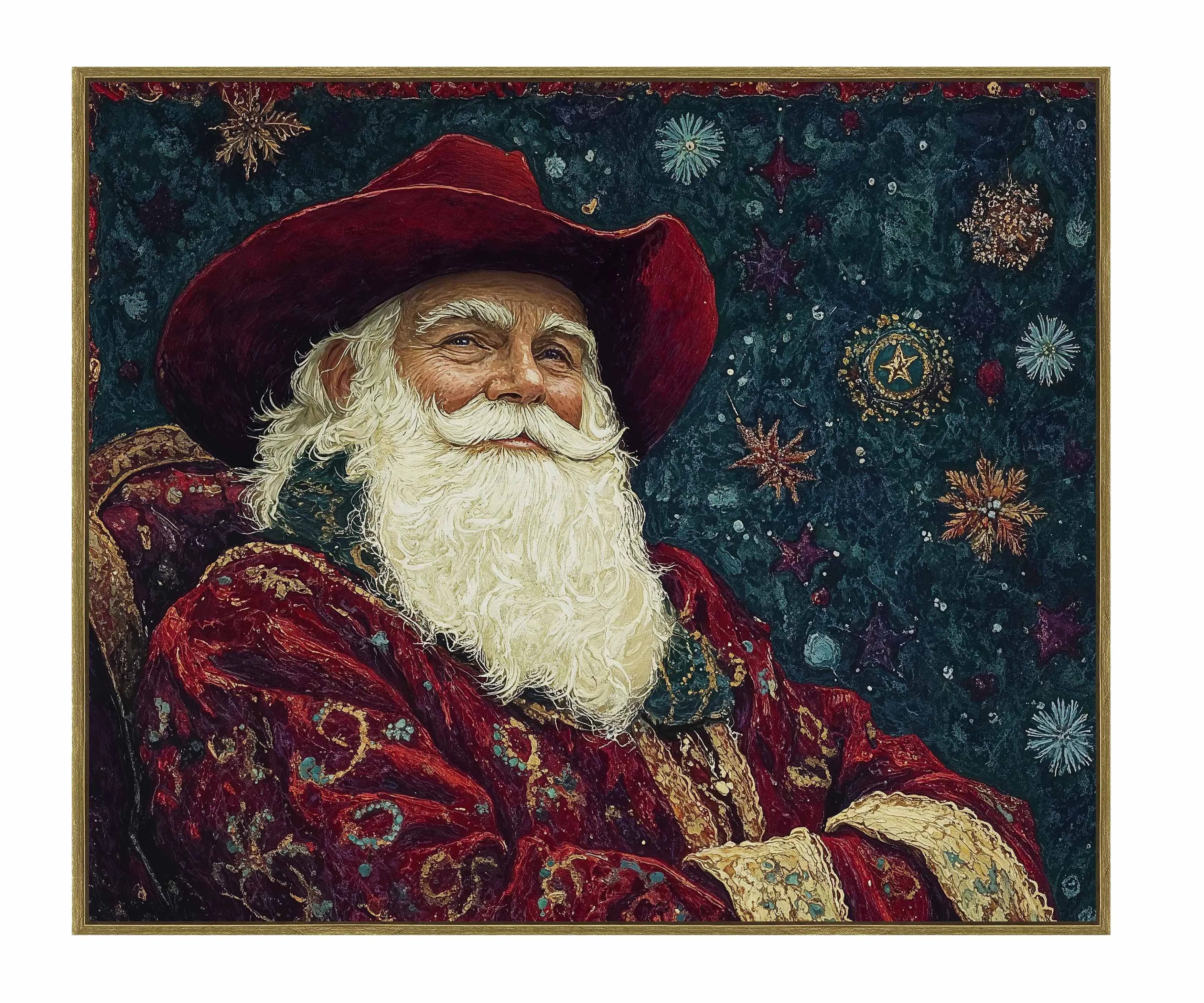 Frontier Father Christmas - Gallery Wrapped Canvas