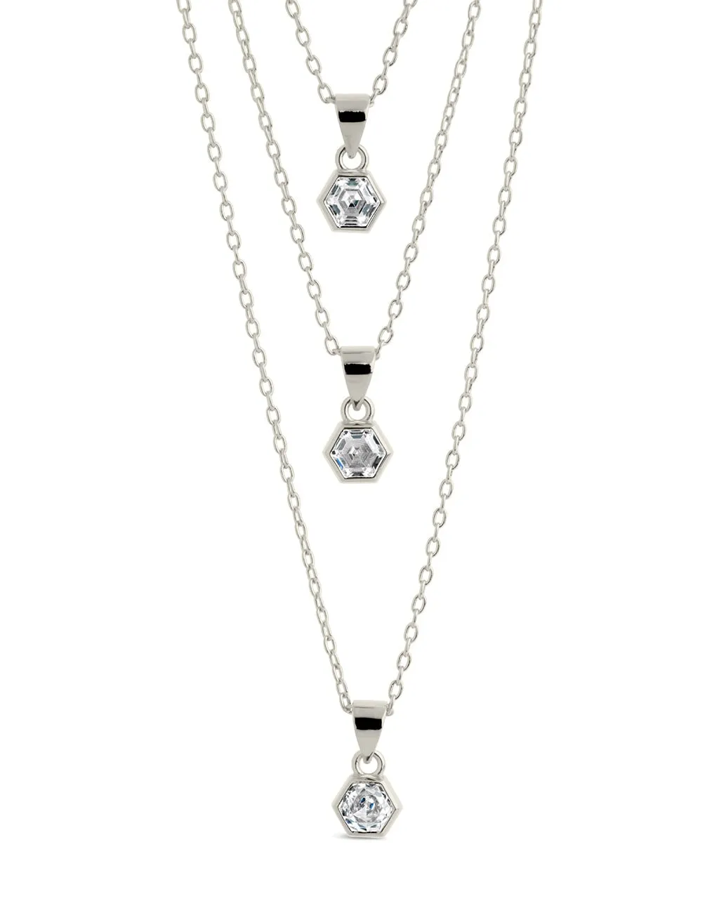 Gia CZ Charm Layered Necklace