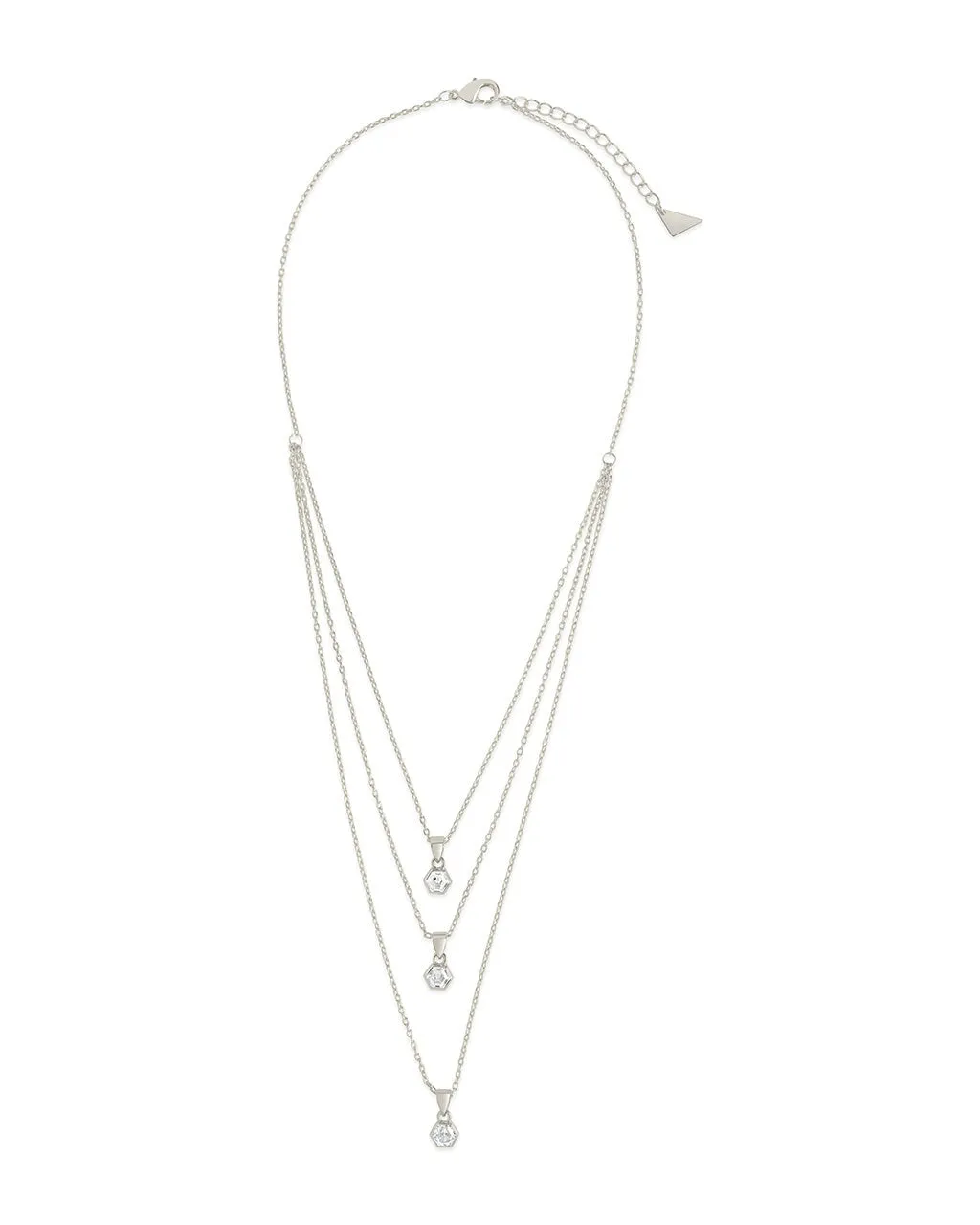 Gia CZ Charm Layered Necklace