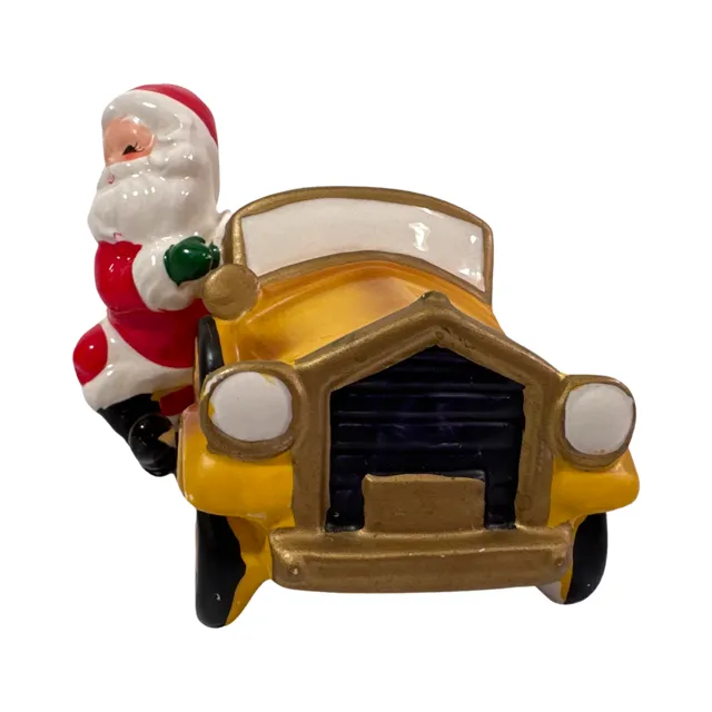 Josef Originals Santa Got a New Ride Ceramic Planter