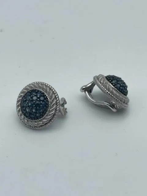 Judith Ripka Silver/Blue Sapphire Sterling Silver Jewelry Clip