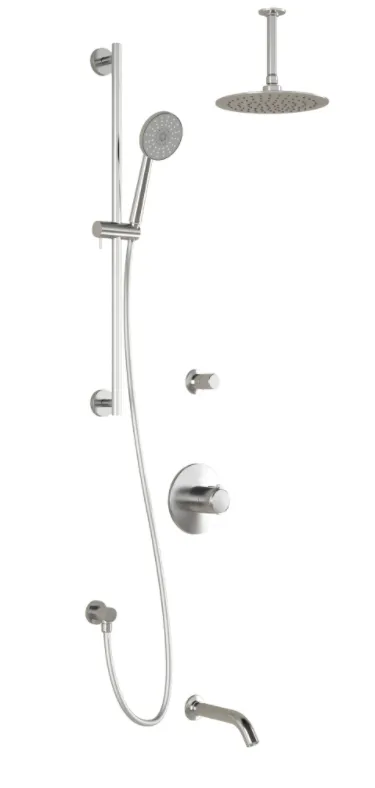 Kalia- CITÉ TD3-  9" shower systems with thermostatic valve - Chrome