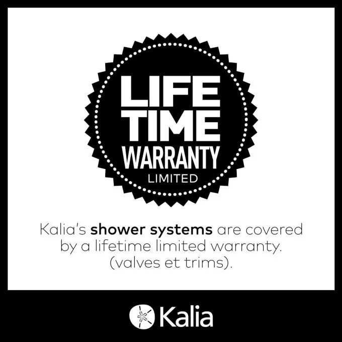 KALIA-KAREO TB2, 2 Way Thermostatic shower systems with push-button - Wall arm