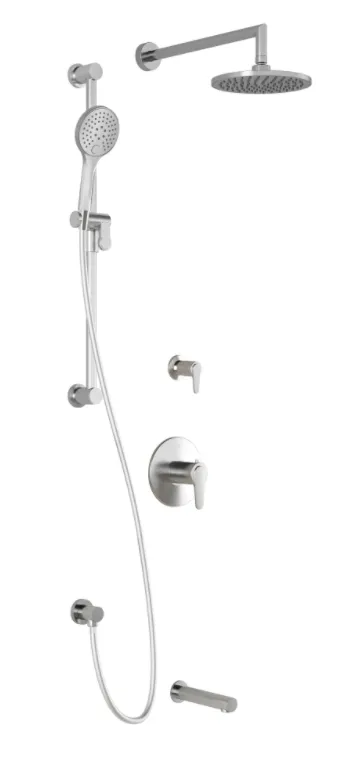 Kalia- KONTOUR TD3 STANDARD-  8" shower systems with thermostatic valve - Chrome