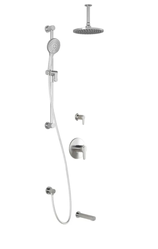 Kalia- KONTOUR TD3 STANDARD-  8" shower systems with thermostatic valve - Chrome