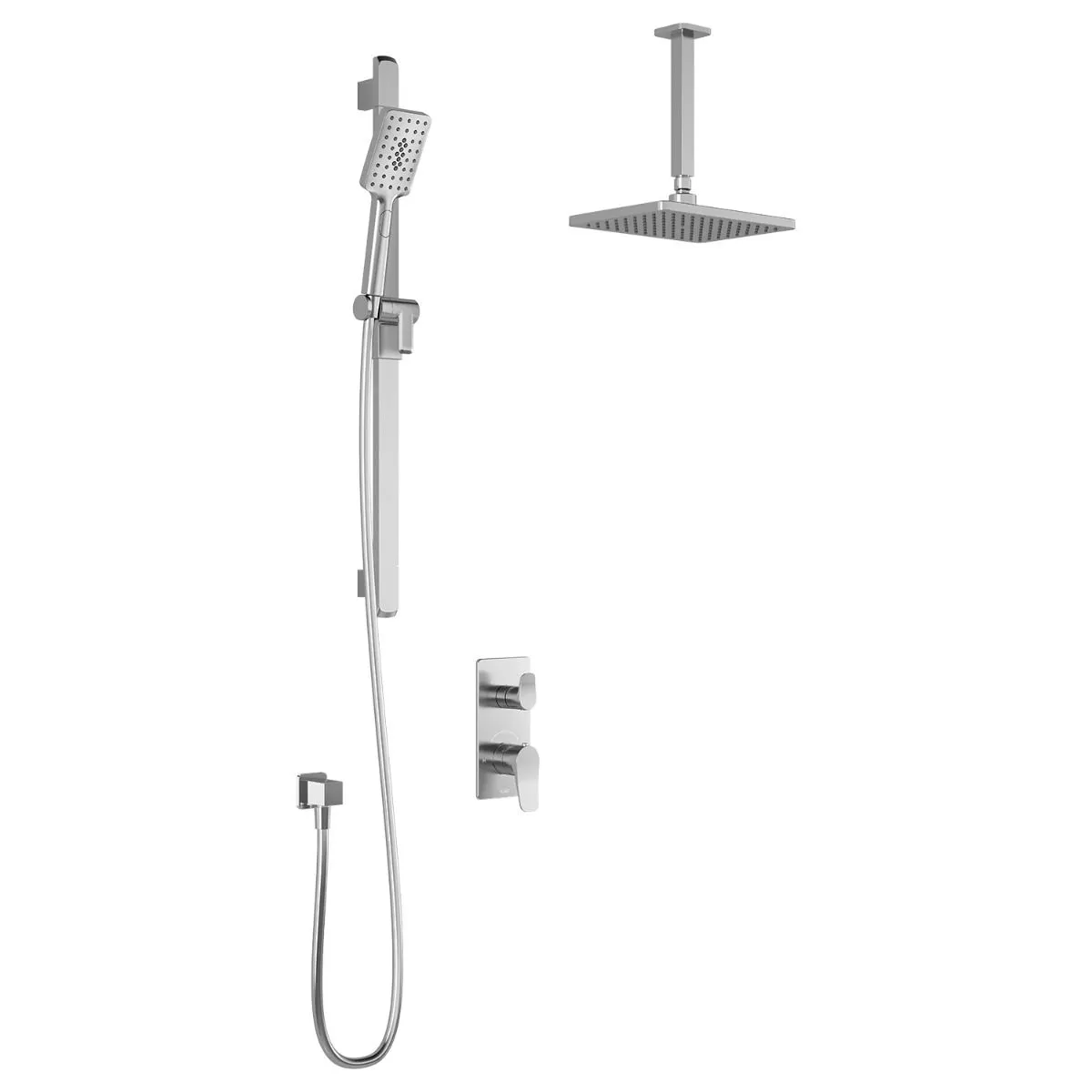 KALIA - MOROKA TD2 CHROME- Vertical Ceiling arm (2 WAY SHOWER SYSTEMS )