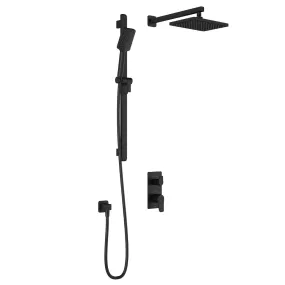 KALIA - MOROKA TD2 Matt Black- Wall arm (2 WAY SHOWER SYSTEMS )