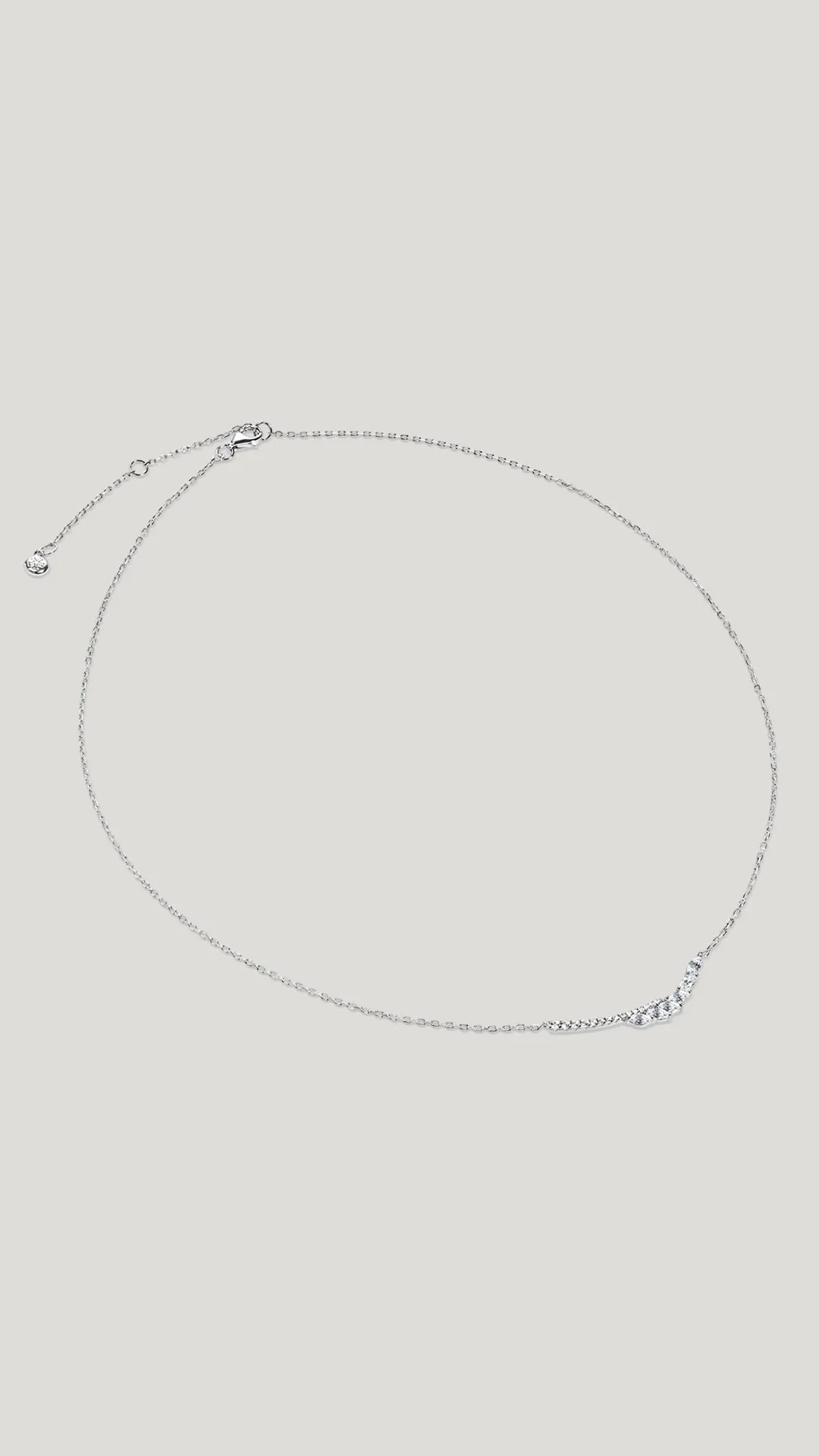 Laeta Necklace White Gold Plated