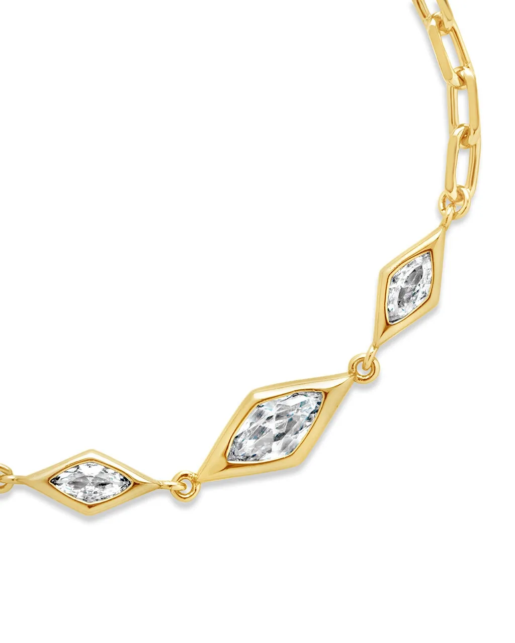 Lissie CZ Station Chain Bracelet