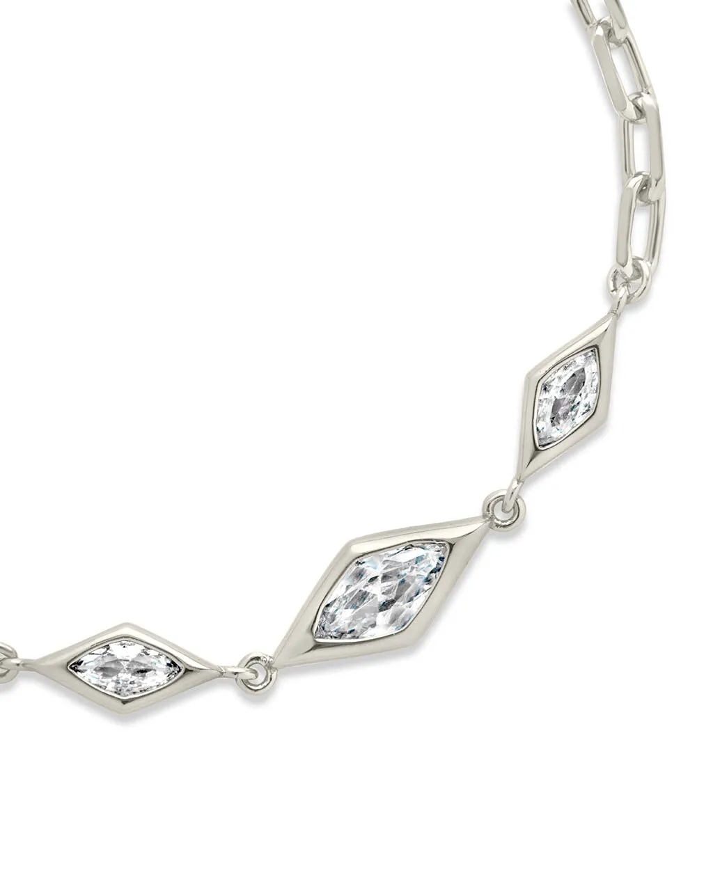 Lissie CZ Station Chain Bracelet