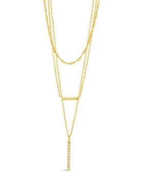 Lottie CZ Pendants & Chain Layered Necklace