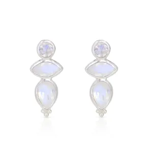 Mabel Moonstone Silver Stud