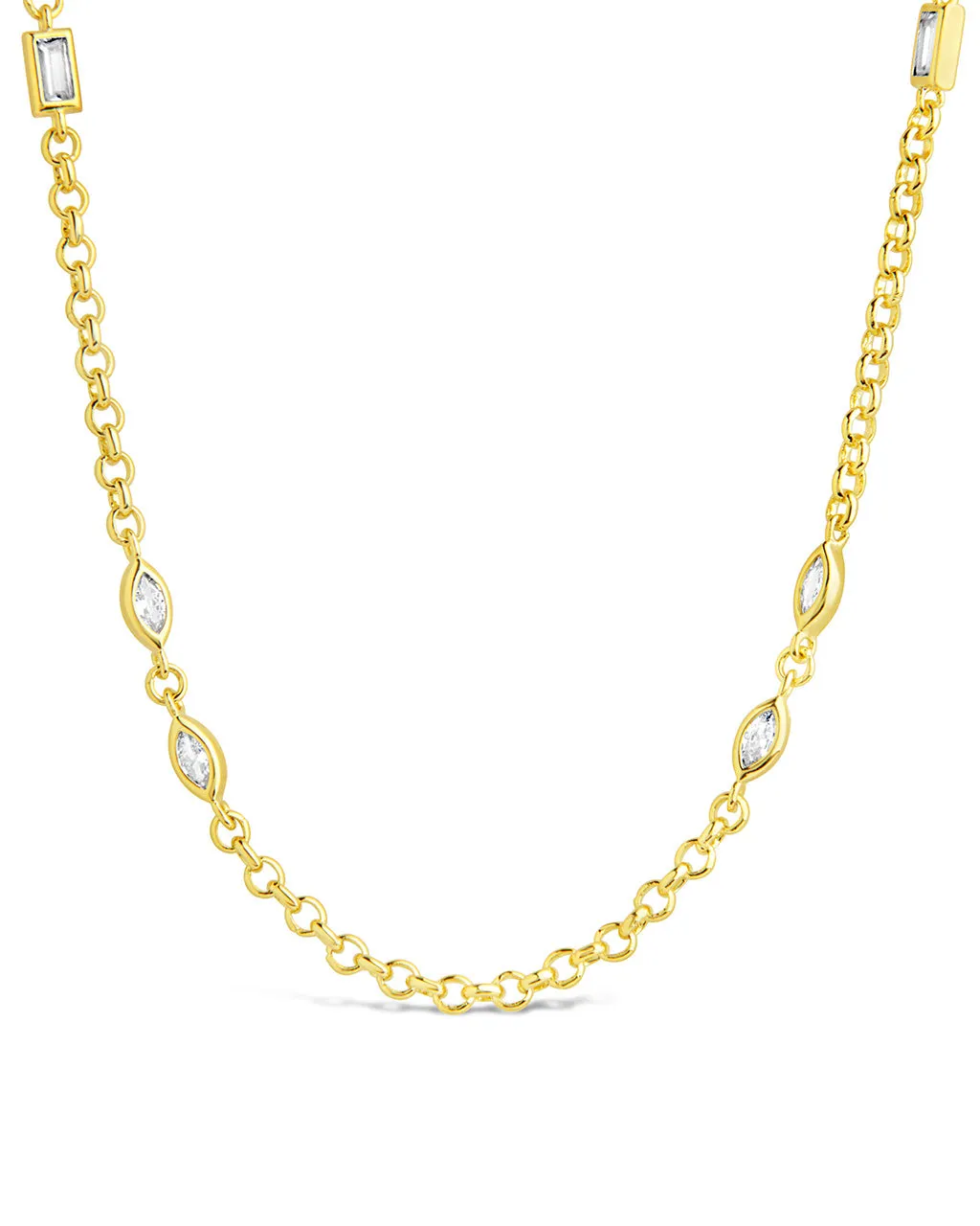 Marceline Stationed CZ Chain Necklace