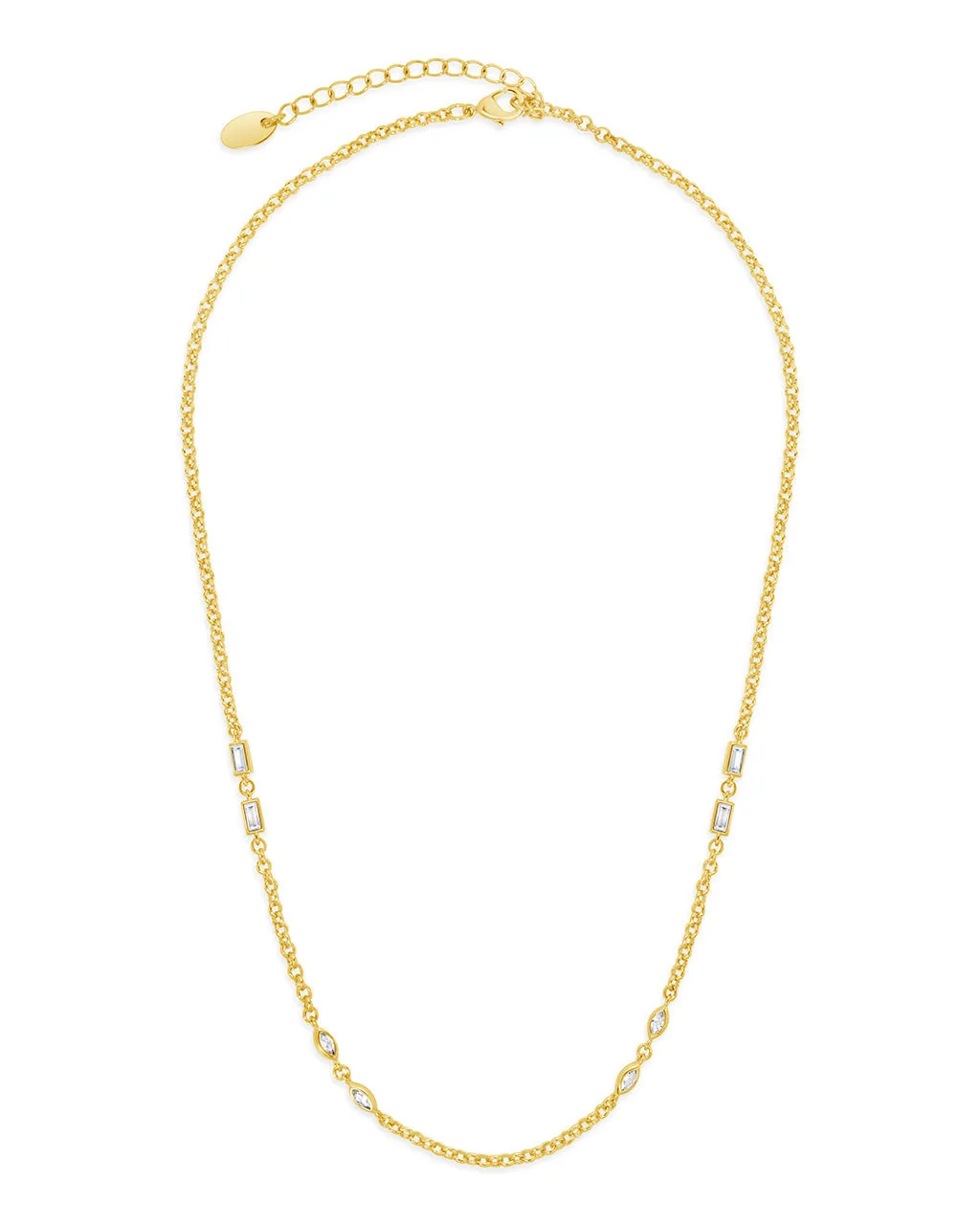 Marceline Stationed CZ Chain Necklace