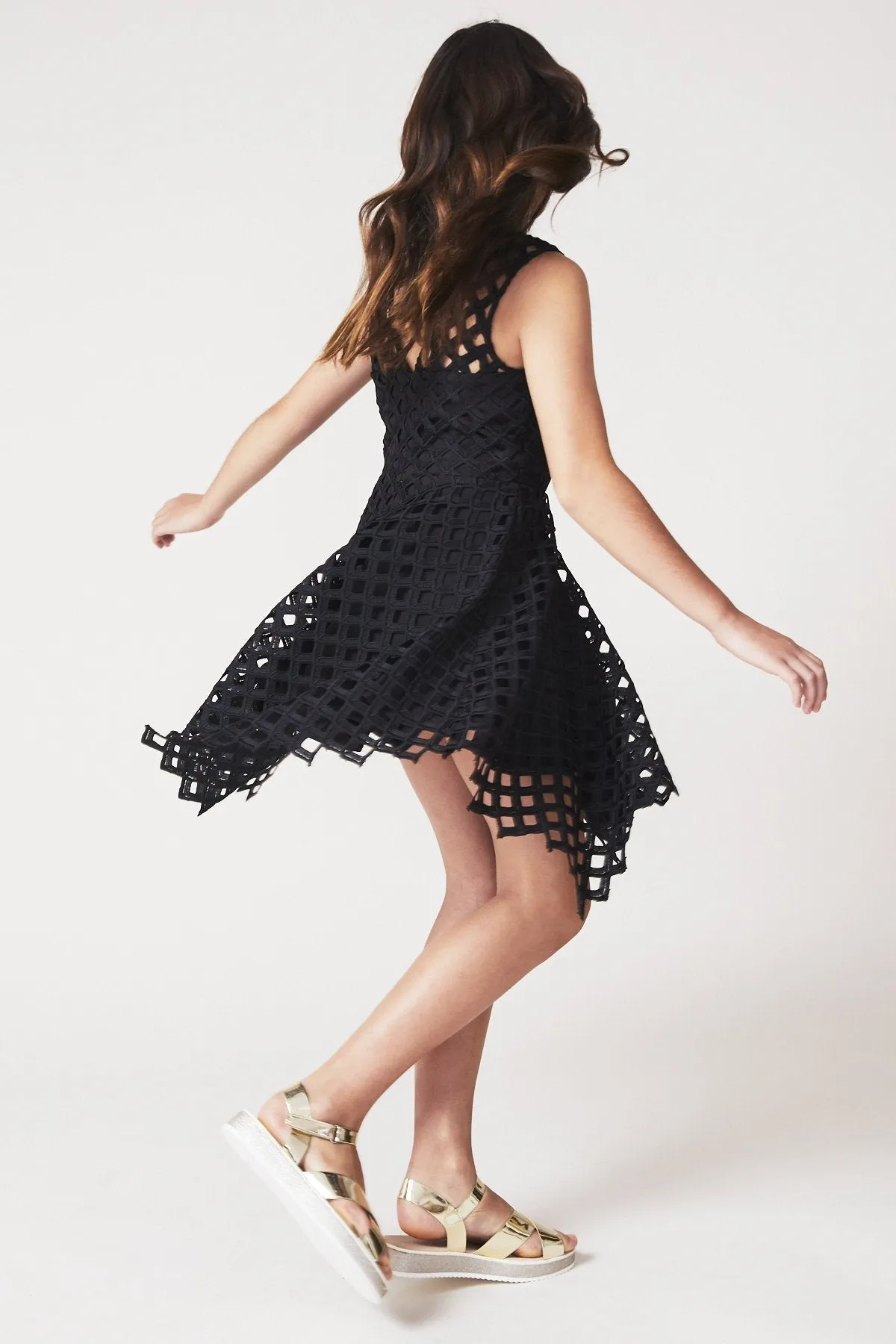 Milly Minis Lattice Annemarie Dress