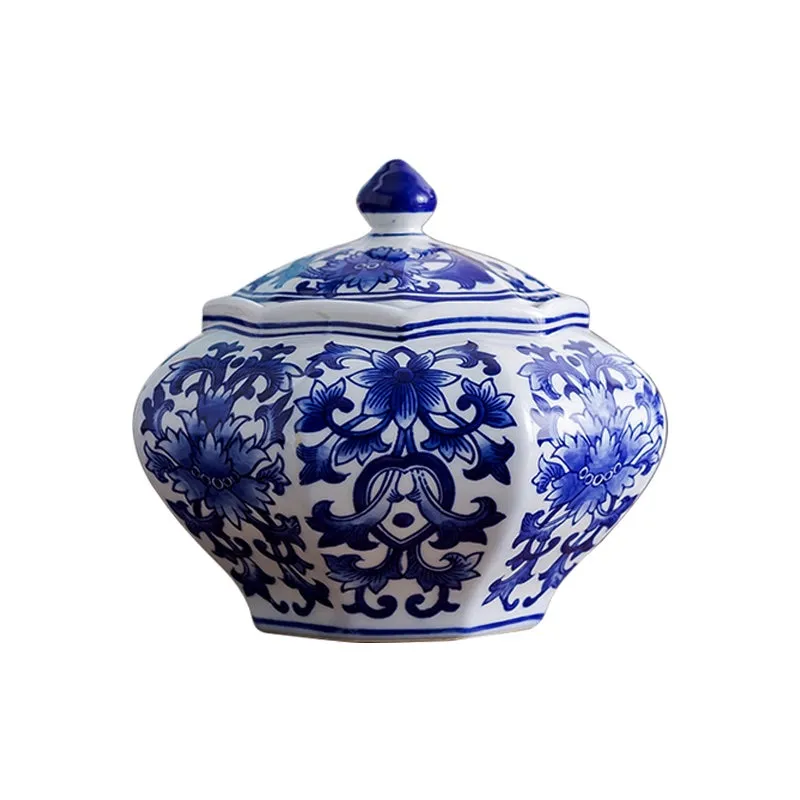 Ming Blue and White Chinese Ceramic Container