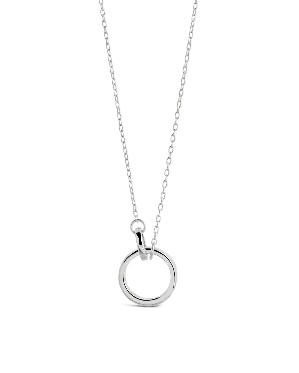 Mishel Mother of Pearl Interlocking Circles Pendant Necklace